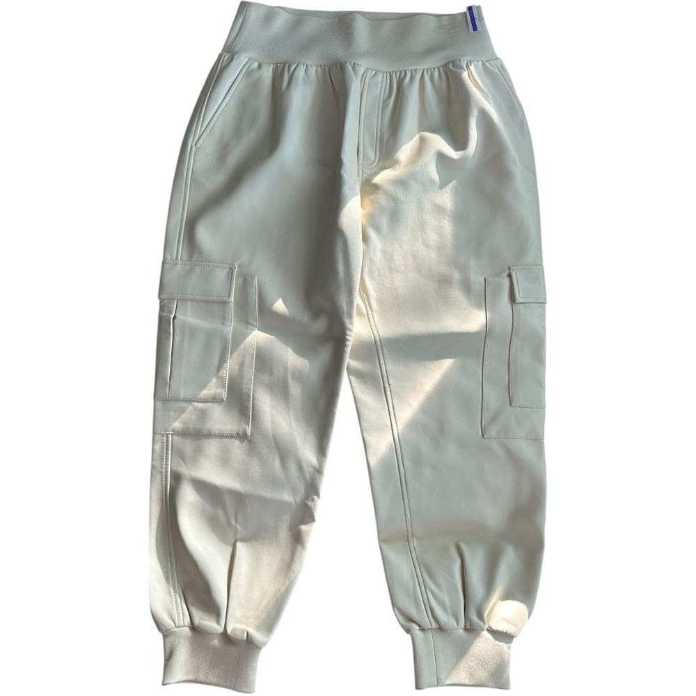 NWT Cinq a Sept $265 MSRP Giles Twill Cargo Joggers in Cream